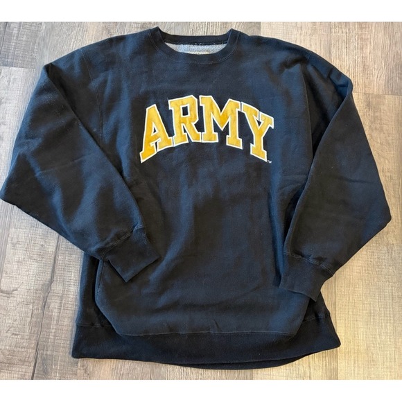 Steve & Barry's Other - Vtg Army Black Pullover Crew Neck Mens XL FOOTBALL Vintage STEVE BARRYS